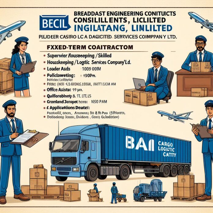BECIL Vacancy Advertisement: Supervisor, Housekeeping/MTS, Loader, Office Assistant