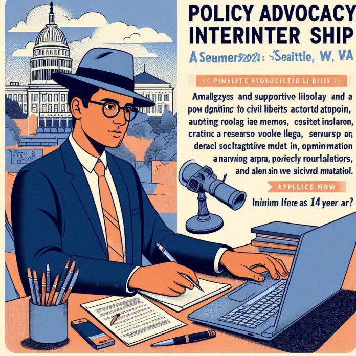 Policy Advocacy Summer Internship at ACLU - Seattle, WA