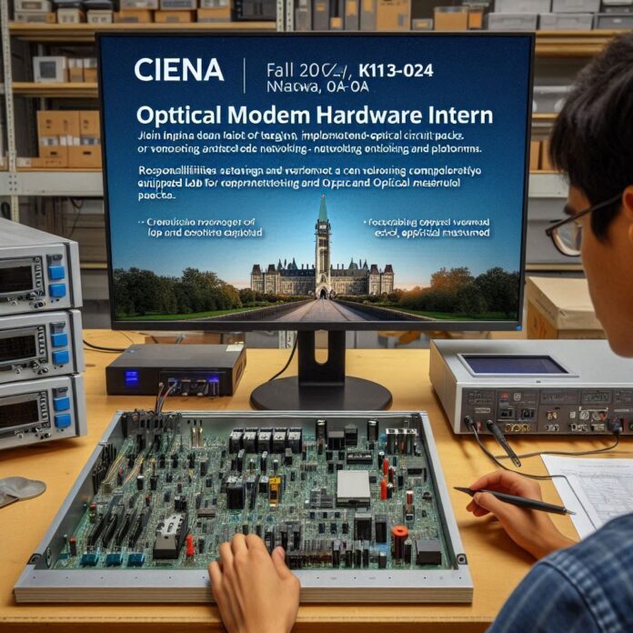 Optical Modem Hardware Internship (Fall 2024) at Ciena, Ottawa