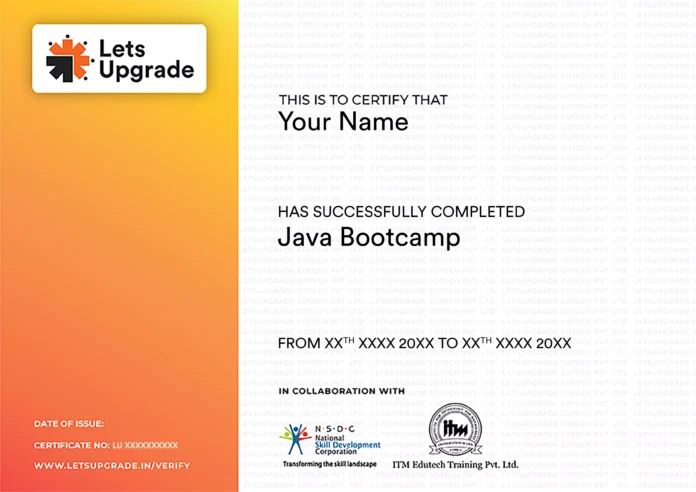 Free Online Live Java Programming Zero to Hero Course With Certification By LetsUpgrade | Online Program | Free Online Course | Free Certification | Live Lectures |