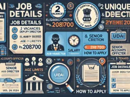 UIDAI Recruitment 2024: Apply for Deputy Director & Senior Accounts Officer | Monthly Salary Up to Rs. 208700