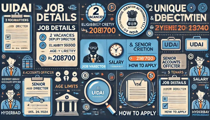 UIDAI Recruitment 2024: Apply for Deputy Director & Senior Accounts Officer | Monthly Salary Up to Rs. 208700